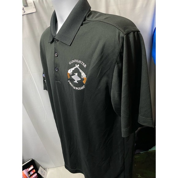 Nike Golf Dri-Fit Gunfighter First Sergeant gray Polo Medium Operation Warmheart - Picture 4 of 12